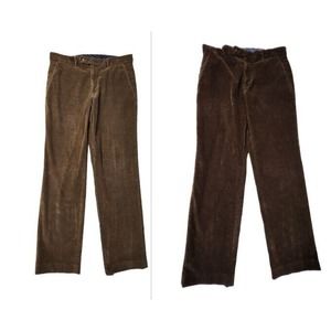 Lot of 2 Lauren Ralph Lauren P32Wx30L Brown Corduroy Straight‎ Pant
